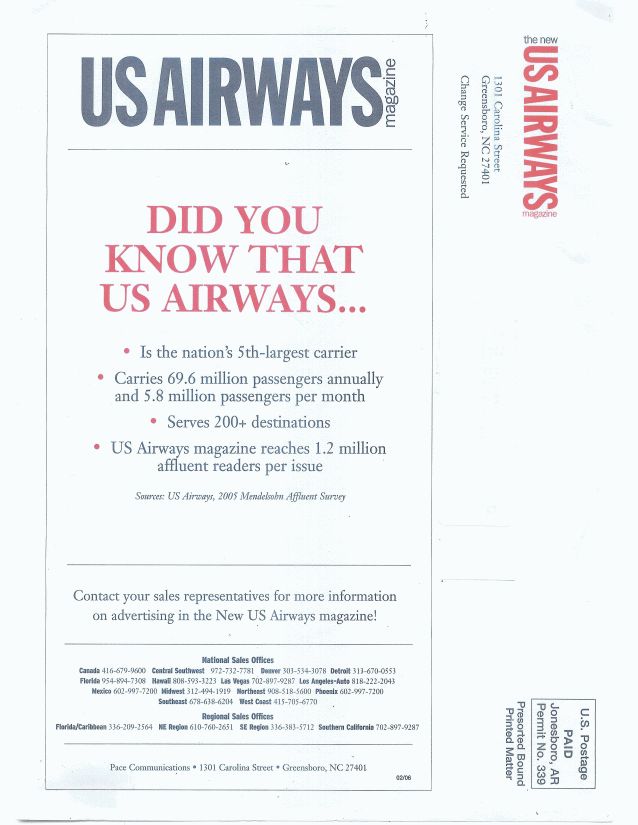 U.S. Airways Article!